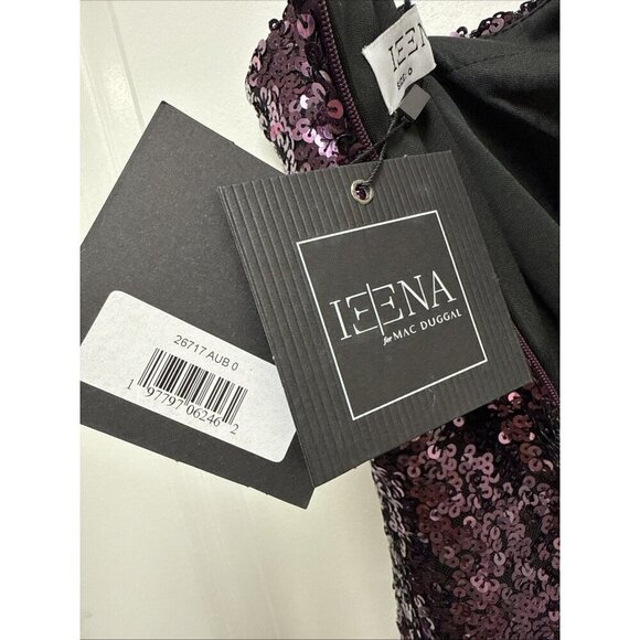 MAC DUGGAL Size 0 Purple Sequined One Shoulder Trumpet Formal Prom Gown Dress - Picture 11 of 11